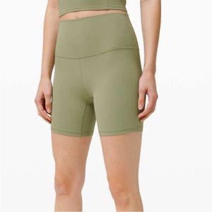 Green Lululemon Align high rise shorts size 4